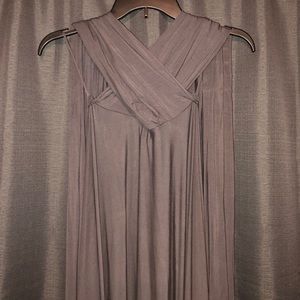 Grey multi-way maxi wrap dress